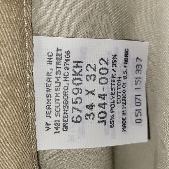 DEADSTOCK. Vintage. USA Fabric. Rustler. Double Pleat Khakis. Men's w34 l32 - Picture 2 of 14